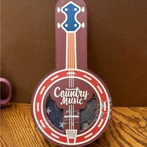 Men's Casual Socks - Black and Blue- 3pk of Banjo socks